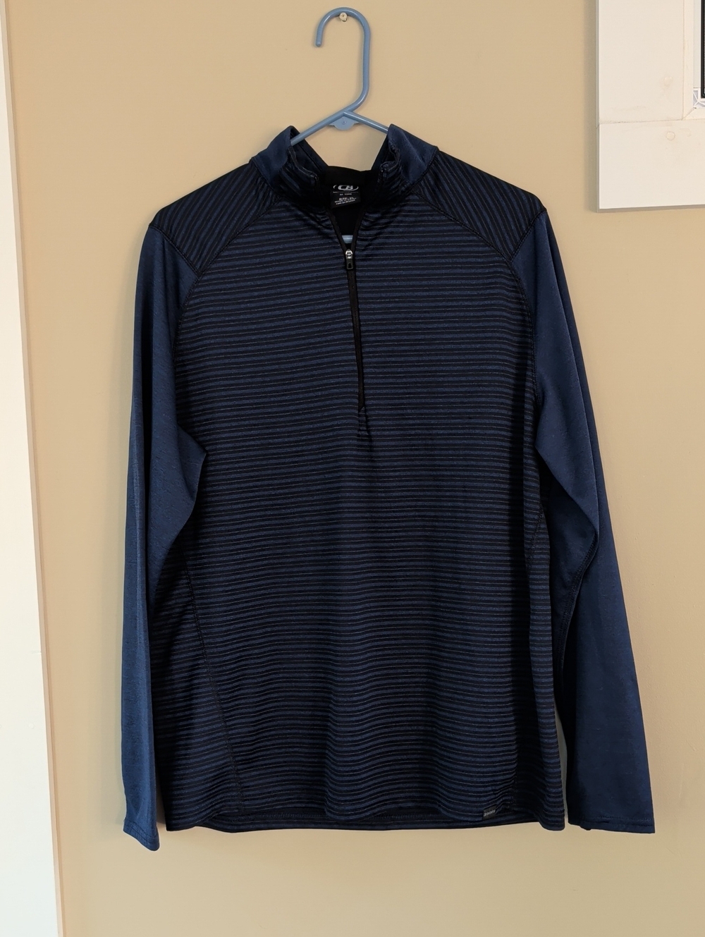 EUC Men's CB Sports Quarter Zip Navy/Black XL